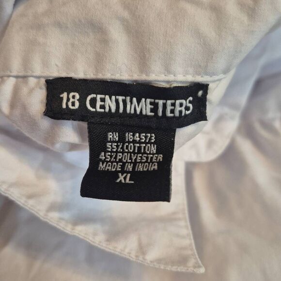 18 Centimeters Women's White Cotton /Poly Tiered Dress w Pockets - Picture 12 of 12